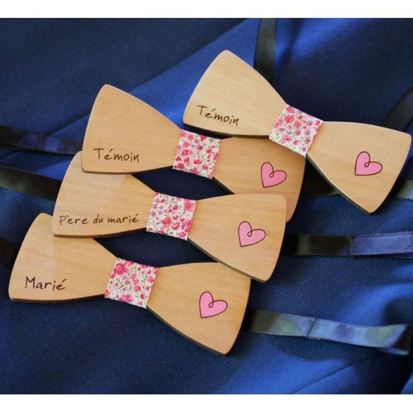 Tr&aelig;strik med indgraveret og malet hjerte, der kan personligg&oslash;res, fremstillet i Frankrig